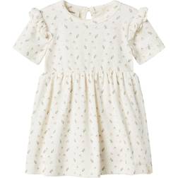 Name It Gago Kef Kortærmet Body Kjole - Coco Milk