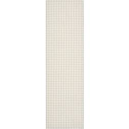 Cellbes Vävd Rutig Löpare Bordsduk Beige, Vit (140x40cm)