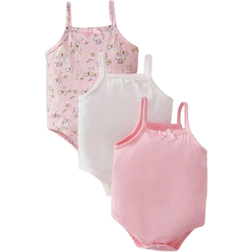 Shein Baby 3pcs Floral Print Bow Front Cami Bodysuit