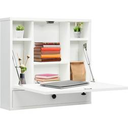 B2A Nordic AB Väggfällbart Bord Med Förvaringsfack Och Lådfällbart Bord Skrivbord 15x60cm