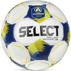 Select Fotboll Brillant Training DB V25 Allsvenskan Vit Gul Ball SZ. 4