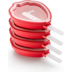 Lekue Lékué Ijsjesvormpjes Aardbei 4-Pack Rood