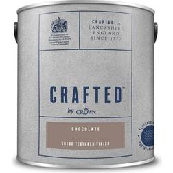 Crown Suede Textured Emulsion Interior Chocolate Wall Paint Chocolate 2.5L