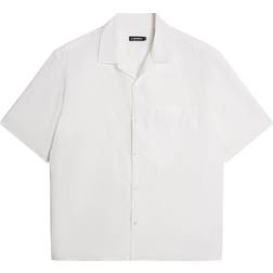 J.Lindeberg Ellis Cotton Blend Regular Fit Shirt - White