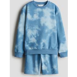 H&M Dreng 2-Delt Sweatshirtsæt - Blå