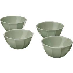 IKEA Strimmig Stengods Blek Grågrön 15 cm Skål