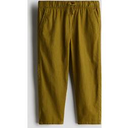 H&M Linen-Blend Trousers - Green