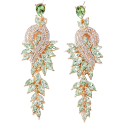 Shein 1pair Exaggerated Glass Pendant Earrings
