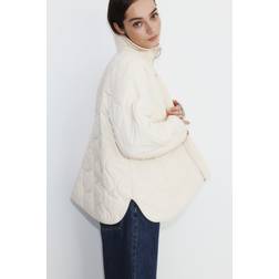 H&M Oversized Quilted Jacket - Beige
