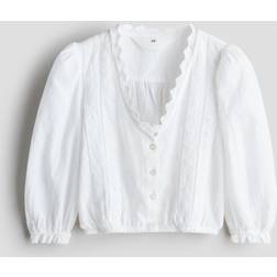 H&M Broderie Anglaise Blouse - White