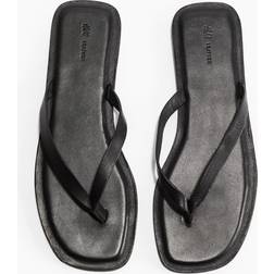 H&M Leather Flip-Flops - Black