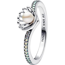 Pandora Disney Ariel Shell Treated Freshwater Cultured Pearl Ring - Silver