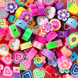 Shein 50pcs/set Random Flower & Heart Design DIY Bead