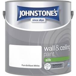 Johnstones Silk Wall Paint Pure Brilliant White 5L