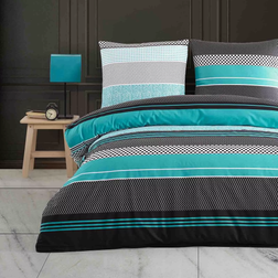 Buymax Bettwäsche 200x220 cm Set Bettbezug Blau (220x200cm)