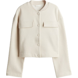 H&M Damen Sweat-Cardigan Beige