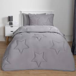 OHS Coverless 7.5 Tog Duvet Set Double Duvet Cover Grey (198x198cm)