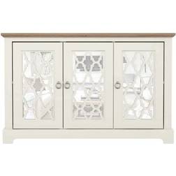 GFW Honiton Ivory Mirrored 3 Door Sideboard 116.1x74.4cm