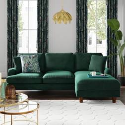Dunelm Beatrice Matte Velvet Right Hand Corner Sofa