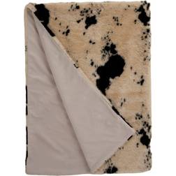 Dunelm Faux Cow Blankets Black, Natural (180x130cm)