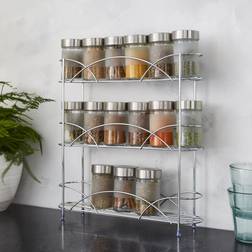 House of Home Freestanding Spice Rack Chrome or Black Powder Coated Finish