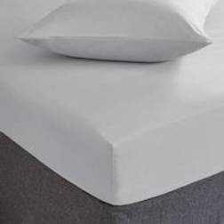 Hotel 200 Thread Count 100% Cotton Fitted - Bed Sheet Silver