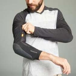Rockrider All-mountain Enduro Mountain Biking Elbow Pads Feel D_strong Smoked Black Carbon Grey