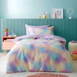 Dunelm Iridescent Satin Reversible and Pillowcase Set - Multicolor Duvet Cover
