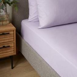 Dunelm Soft Cotton Plain Fitted - Lilac Bed Sheet