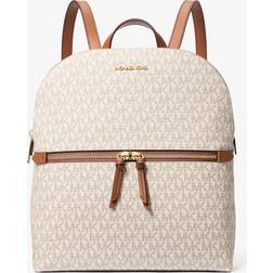 Michael Kors Dallas Medium Signature Logo Backpack - Natural