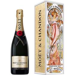 Moët & Chandon Mucha Gift Tin 75cl