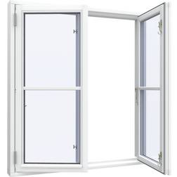 Sparvinduer BH0202 Træ Sidehængt vindue Vindue med 3-lags glas 82x40cm