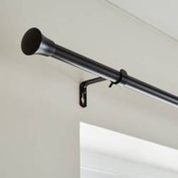 Dunelm Trumpet Extendable Metal Curtain Pole - Matt Black
