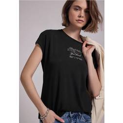 Street One Studio Frauen T-Shirt mit Print - Schwarz