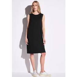 Street One Frauen Kleid mit Chiffon-Detail - Schwarz