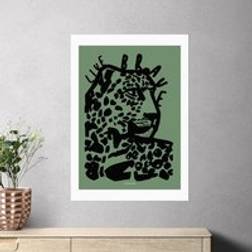 East End Prints Live Brave Green Tiger Print Framed Art