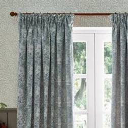 Morris & Co Marigold Jacquard Pencil Pleat Curtains Indigo