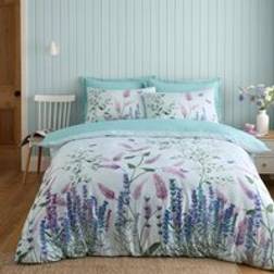 Dunelm Butterfly Fields 180 Thread Count Cotton Sateen & Pillowcase Set Duvet Cover