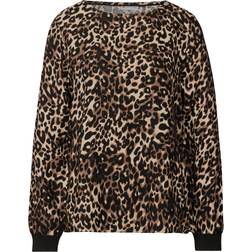 Street One Frauen Bluse mit Leo-Muster - Braun