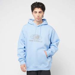 New Balance Reflective Globe Graphic Hood - Blau