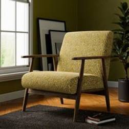 Dunelm Quinn Textured Sherpa Occasional Ochre Armchair