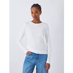 John Lewis Organic Cotton Long Sleeve Crew Neck T-Shirt