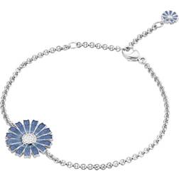 Georg Jensen Daisy Armbånd Med Blå Emalje - Blå