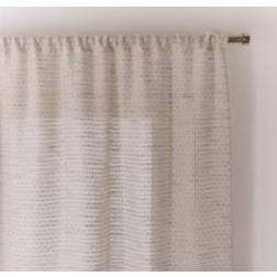 Dunelm Luxe Open Mesh Slot Top Voile Panel - Natural