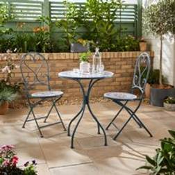 Dunelm Amalfi Mosaic Effect - Ashley Blue Bistro Set
