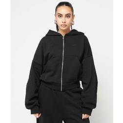 Snipes Small Logo Essential Oversized Zip Hoodie - Negro