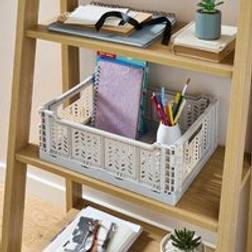 Dunelm Medium Foldable Crate Stone Storage Box