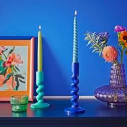 Sophie Robinson Cobalt Twisted Candlestick - Twilight Candle Holder