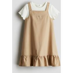H&M 2-Piece Dress And Top Set - Beige