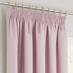 Dunelm Solar Blackout Pencil Pleat Curtains - Pink